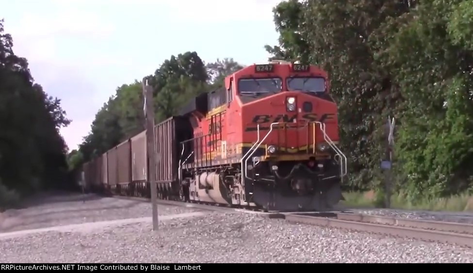 BNSF coal train DPU